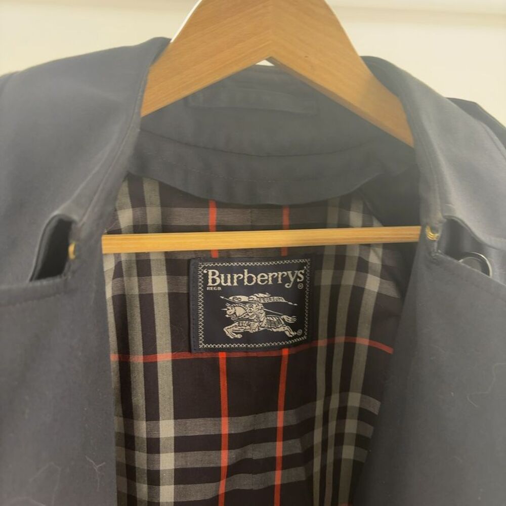 Burberry Trench Navy double breasted EUC Wool Vest - Picture 2 of 6